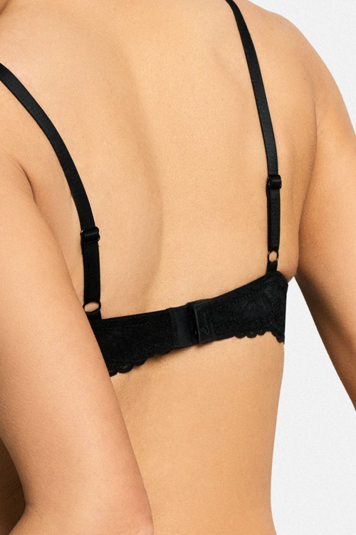 Sutien Push-Up Negru Dantela Magnolia Esotiq